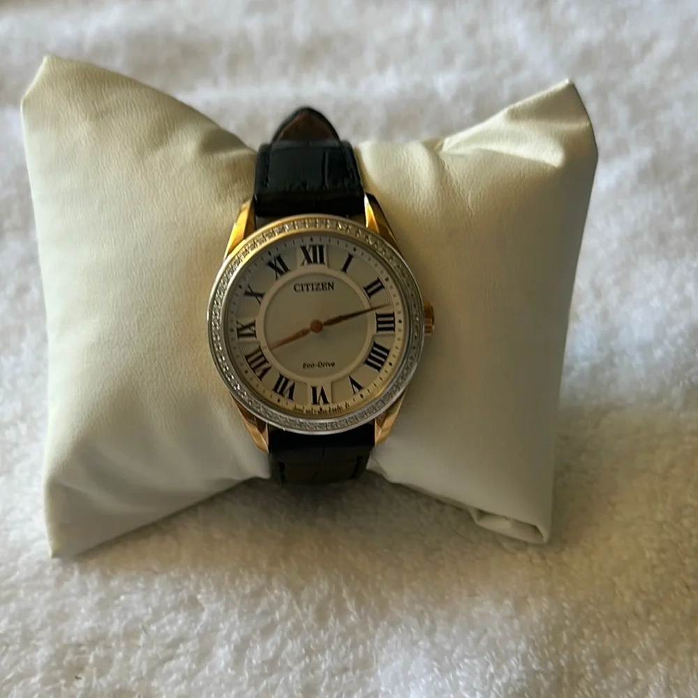 Citizen women’s Black and Gold Eco-Drive Watch